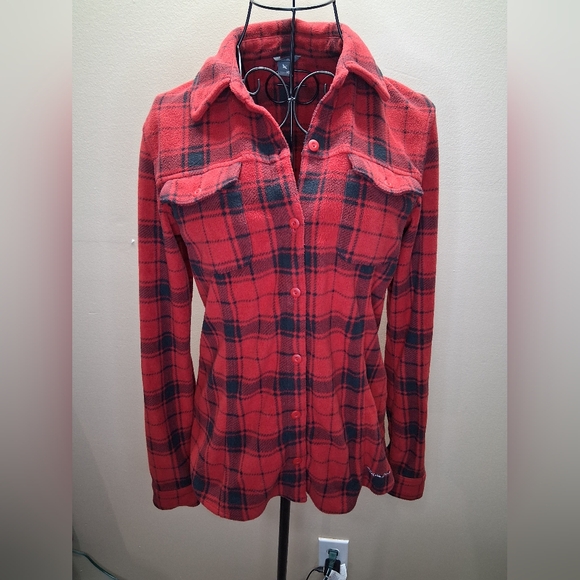 NWOT Eddie Bauer Red and Black Plaid Shirt - Picture 2 of 10